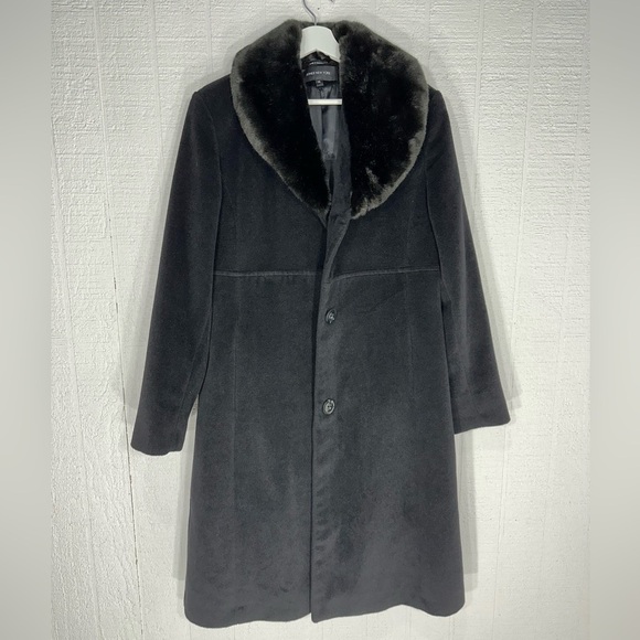 Jones New York long black coat size 14 - Picture 1 of 14